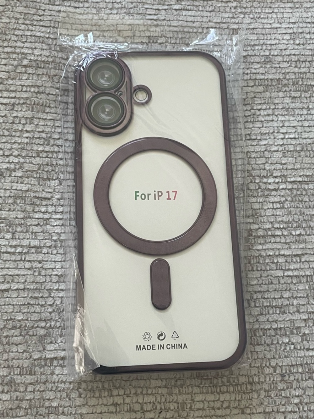 Purple plum Magnetic TPU transparent soft mobile phone case iPhone 17